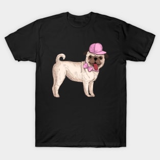 Pug With Cap T-Shirt